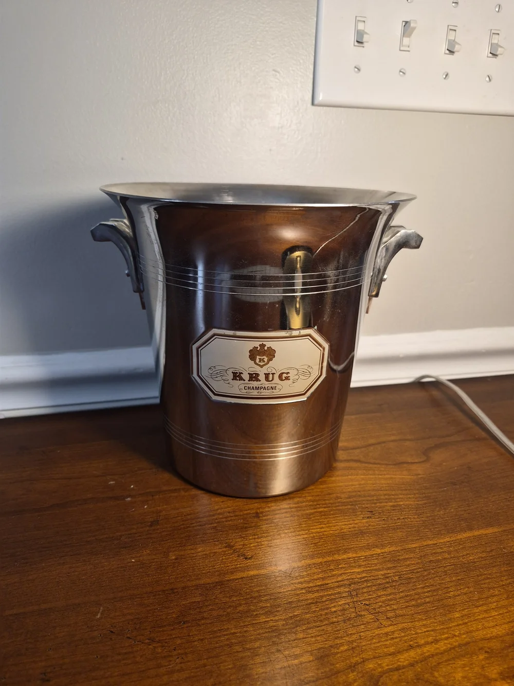 Krug Art Deco Style Champagne Ice Bucket with Side Handles,Argit France